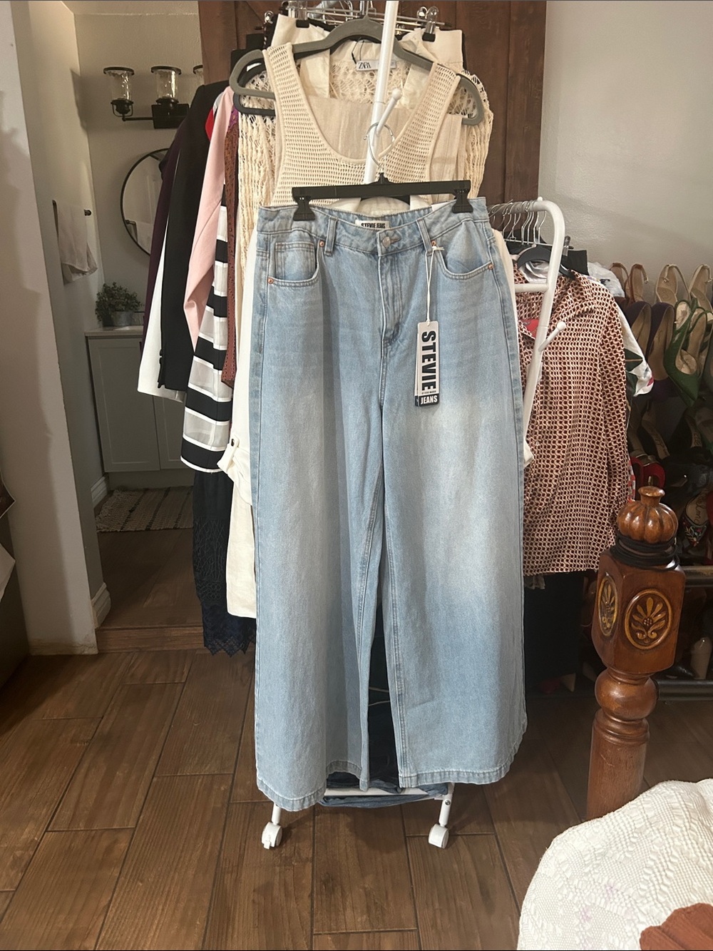 Nine West Light Blue Wide Leg Jeans